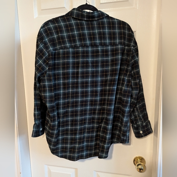 Old Navy Plaid Boyfriend Shirt Large Petite - Picture 4 of 4